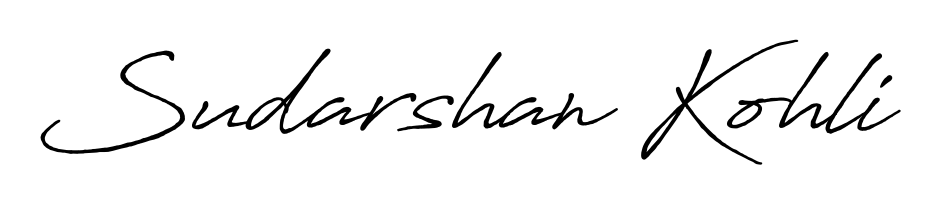 Discover the perfect balance of readability and style for Sudarshan Kohli with Antro_Vectra_Bolder font. Create your dream signature today. Sudarshan Kohli signature style 7 images and pictures png