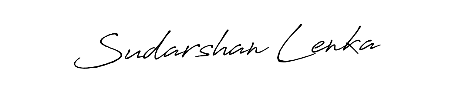 Make a beautiful signature design for name Sudarshan Lenka. With this signature (Antro_Vectra_Bolder) style, you can create a handwritten signature for free. Sudarshan Lenka signature style 7 images and pictures png