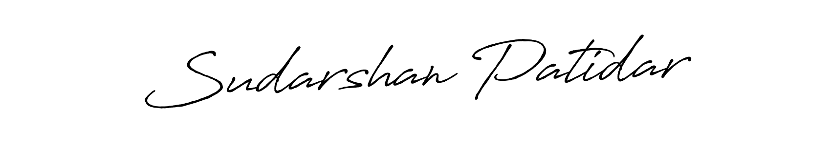 Create a beautiful signature design for name Sudarshan Patidar. With this signature (Antro_Vectra_Bolder) fonts, you can make a handwritten signature for free. Sudarshan Patidar signature style 7 images and pictures png