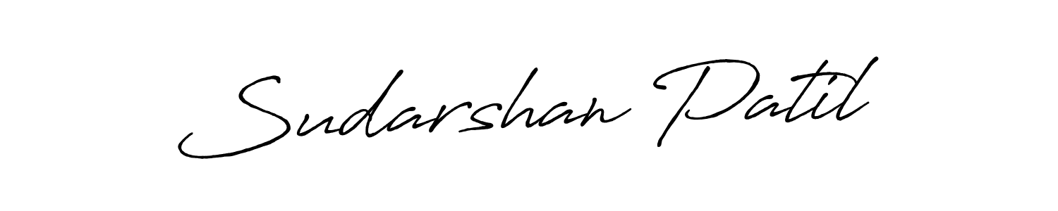 Create a beautiful signature design for name Sudarshan Patil. With this signature (Antro_Vectra_Bolder) fonts, you can make a handwritten signature for free. Sudarshan Patil signature style 7 images and pictures png