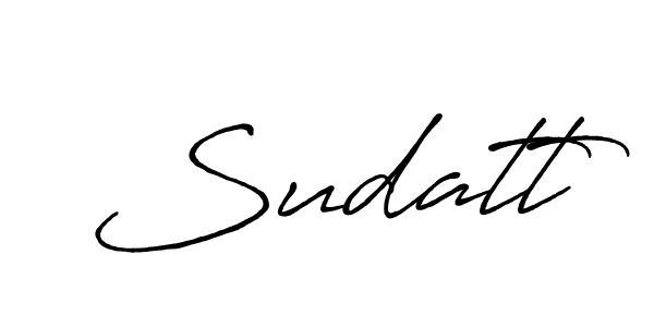 Sudatt stylish signature style. Best Handwritten Sign (Antro_Vectra_Bolder) for my name. Handwritten Signature Collection Ideas for my name Sudatt. Sudatt signature style 7 images and pictures png