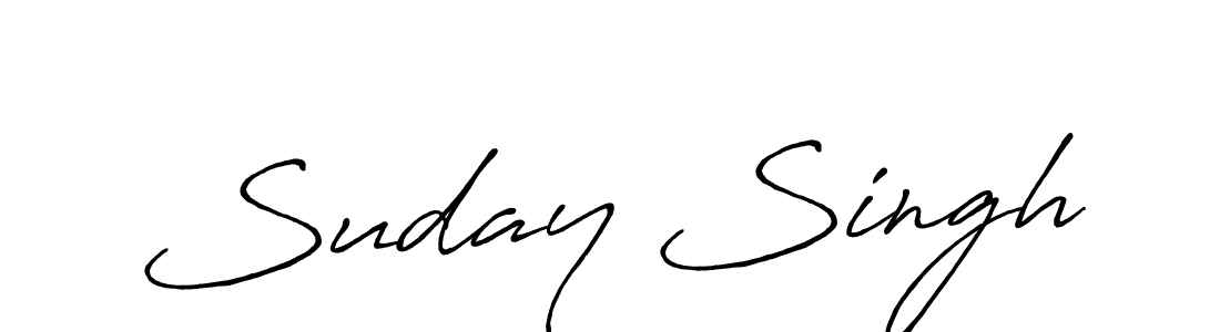 The best way (Antro_Vectra_Bolder) to make a short signature is to pick only two or three words in your name. The name Suday Singh include a total of six letters. For converting this name. Suday Singh signature style 7 images and pictures png