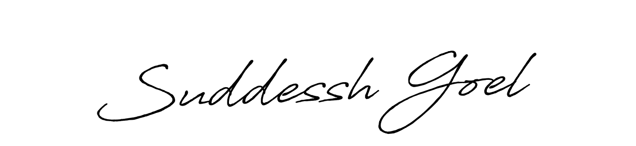 Use a signature maker to create a handwritten signature online. With this signature software, you can design (Antro_Vectra_Bolder) your own signature for name Suddessh Goel. Suddessh Goel signature style 7 images and pictures png