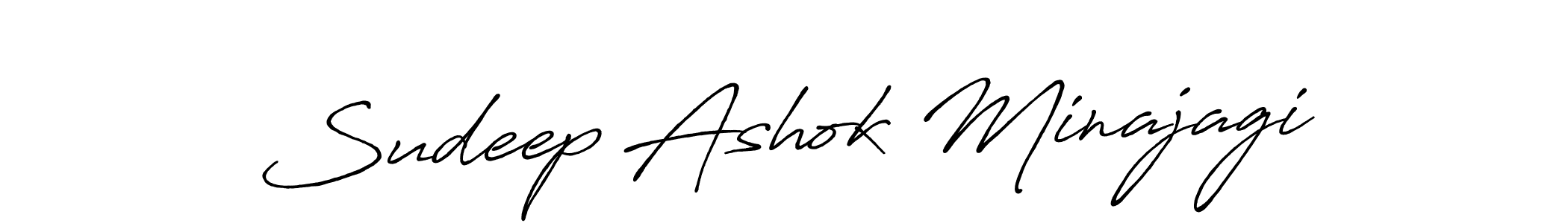 Sudeep Ashok Minajagi stylish signature style. Best Handwritten Sign (Antro_Vectra_Bolder) for my name. Handwritten Signature Collection Ideas for my name Sudeep Ashok Minajagi. Sudeep Ashok Minajagi signature style 7 images and pictures png