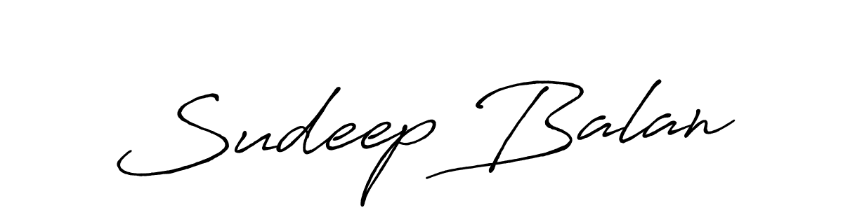Sudeep Balan stylish signature style. Best Handwritten Sign (Antro_Vectra_Bolder) for my name. Handwritten Signature Collection Ideas for my name Sudeep Balan. Sudeep Balan signature style 7 images and pictures png