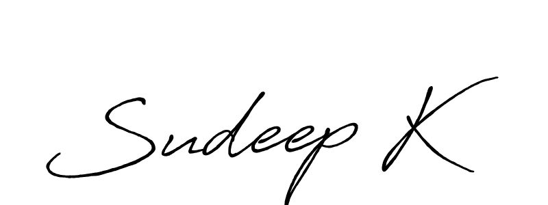 This is the best signature style for the Sudeep K name. Also you like these signature font (Antro_Vectra_Bolder). Mix name signature. Sudeep K signature style 7 images and pictures png