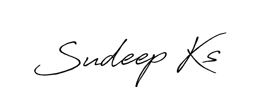 Create a beautiful signature design for name Sudeep Ks. With this signature (Antro_Vectra_Bolder) fonts, you can make a handwritten signature for free. Sudeep Ks signature style 7 images and pictures png