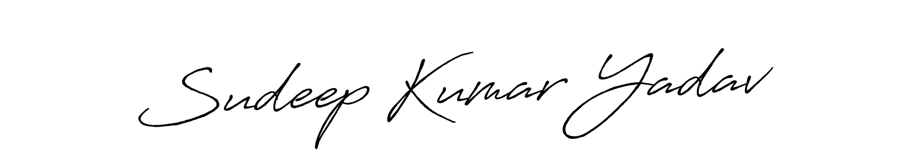 Use a signature maker to create a handwritten signature online. With this signature software, you can design (Antro_Vectra_Bolder) your own signature for name Sudeep Kumar Yadav. Sudeep Kumar Yadav signature style 7 images and pictures png