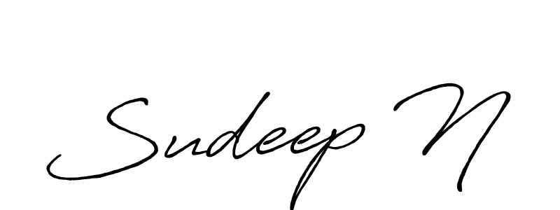 How to Draw Sudeep N signature style? Antro_Vectra_Bolder is a latest design signature styles for name Sudeep N. Sudeep N signature style 7 images and pictures png