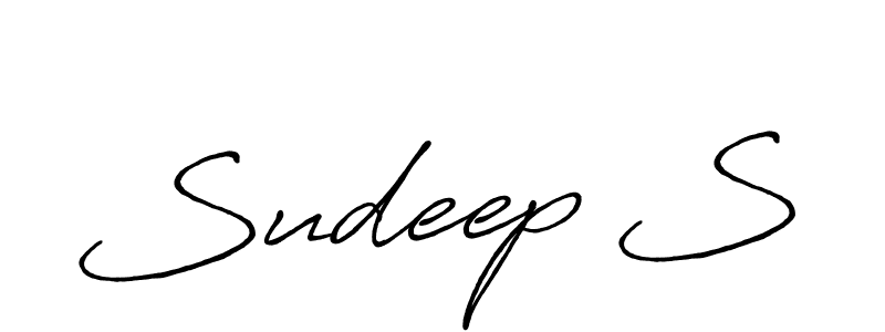 You should practise on your own different ways (Antro_Vectra_Bolder) to write your name (Sudeep S) in signature. don't let someone else do it for you. Sudeep S signature style 7 images and pictures png