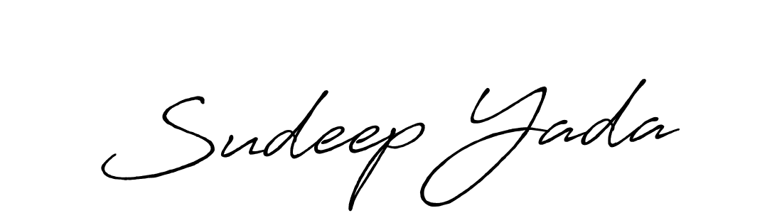 Create a beautiful signature design for name Sudeep Yada. With this signature (Antro_Vectra_Bolder) fonts, you can make a handwritten signature for free. Sudeep Yada signature style 7 images and pictures png