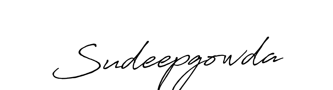 How to make Sudeepgowda name signature. Use Antro_Vectra_Bolder style for creating short signs online. This is the latest handwritten sign. Sudeepgowda signature style 7 images and pictures png