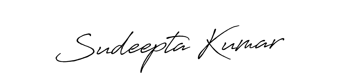 Create a beautiful signature design for name Sudeepta Kumar. With this signature (Antro_Vectra_Bolder) fonts, you can make a handwritten signature for free. Sudeepta Kumar signature style 7 images and pictures png
