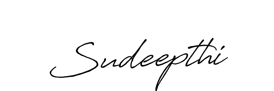 How to make Sudeepthi name signature. Use Antro_Vectra_Bolder style for creating short signs online. This is the latest handwritten sign. Sudeepthi signature style 7 images and pictures png