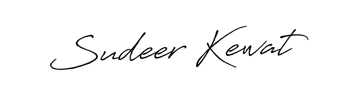 How to make Sudeer Kewat name signature. Use Antro_Vectra_Bolder style for creating short signs online. This is the latest handwritten sign. Sudeer Kewat signature style 7 images and pictures png