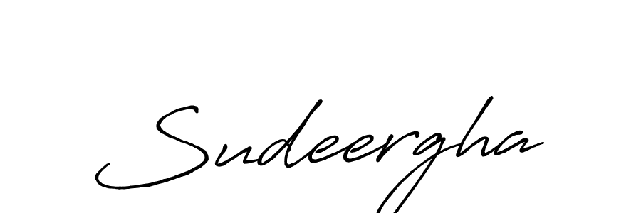 Sudeergha stylish signature style. Best Handwritten Sign (Antro_Vectra_Bolder) for my name. Handwritten Signature Collection Ideas for my name Sudeergha. Sudeergha signature style 7 images and pictures png