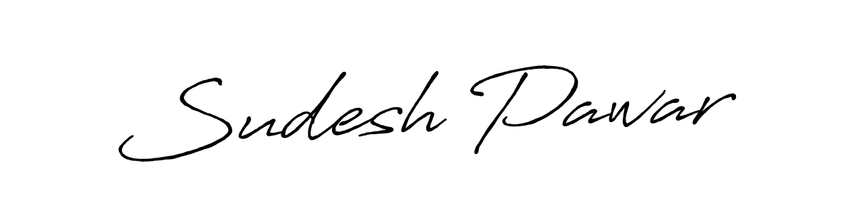 Also You can easily find your signature by using the search form. We will create Sudesh Pawar name handwritten signature images for you free of cost using Antro_Vectra_Bolder sign style. Sudesh Pawar signature style 7 images and pictures png