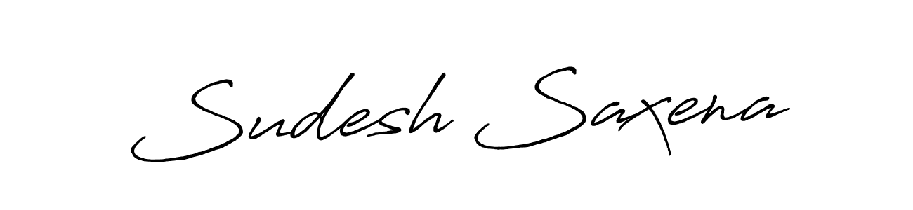 Use a signature maker to create a handwritten signature online. With this signature software, you can design (Antro_Vectra_Bolder) your own signature for name Sudesh Saxena. Sudesh Saxena signature style 7 images and pictures png