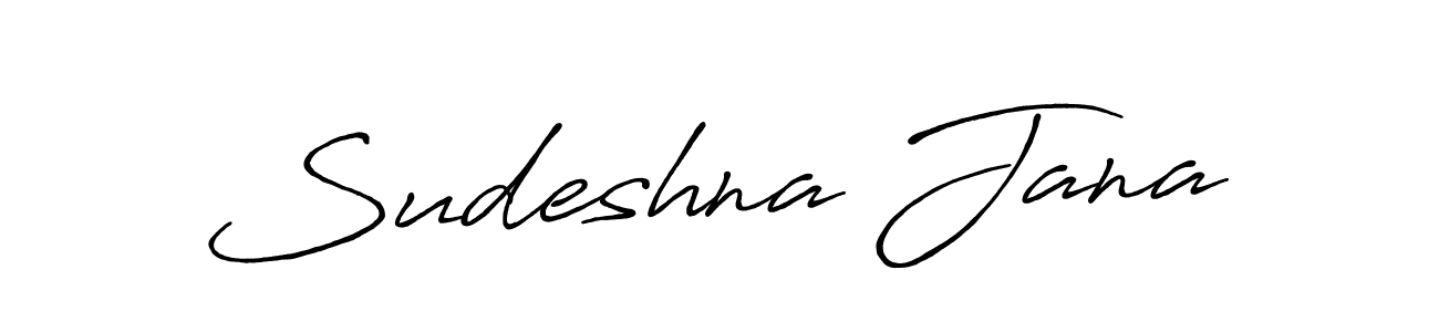 How to make Sudeshna Jana name signature. Use Antro_Vectra_Bolder style for creating short signs online. This is the latest handwritten sign. Sudeshna Jana signature style 7 images and pictures png