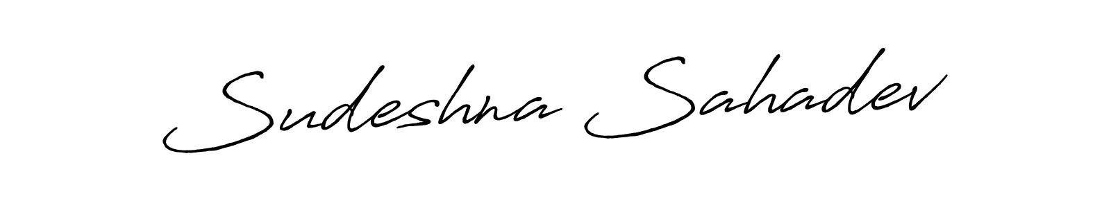 Sudeshna Sahadev stylish signature style. Best Handwritten Sign (Antro_Vectra_Bolder) for my name. Handwritten Signature Collection Ideas for my name Sudeshna Sahadev. Sudeshna Sahadev signature style 7 images and pictures png