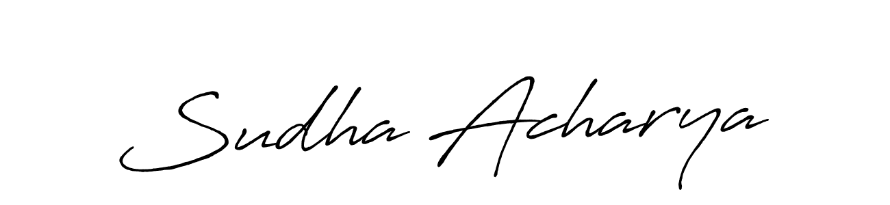 Make a beautiful signature design for name Sudha Acharya. Use this online signature maker to create a handwritten signature for free. Sudha Acharya signature style 7 images and pictures png