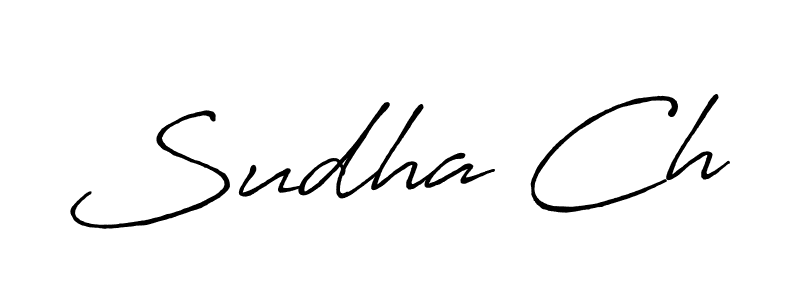 Also You can easily find your signature by using the search form. We will create Sudha Ch name handwritten signature images for you free of cost using Antro_Vectra_Bolder sign style. Sudha Ch signature style 7 images and pictures png