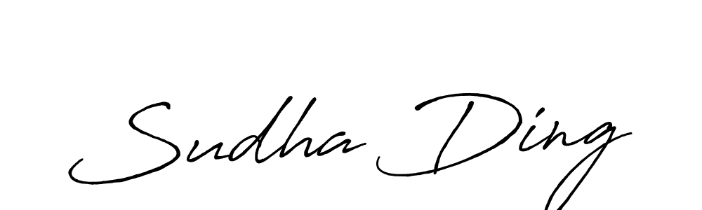 How to make Sudha Ding signature? Antro_Vectra_Bolder is a professional autograph style. Create handwritten signature for Sudha Ding name. Sudha Ding signature style 7 images and pictures png