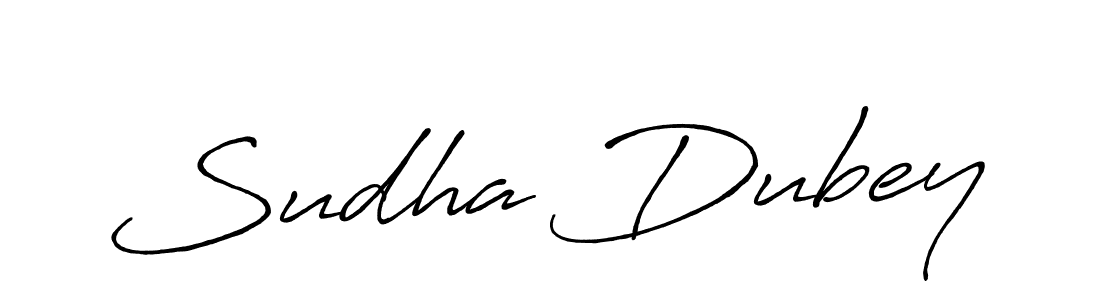 You should practise on your own different ways (Antro_Vectra_Bolder) to write your name (Sudha Dubey) in signature. don't let someone else do it for you. Sudha Dubey signature style 7 images and pictures png