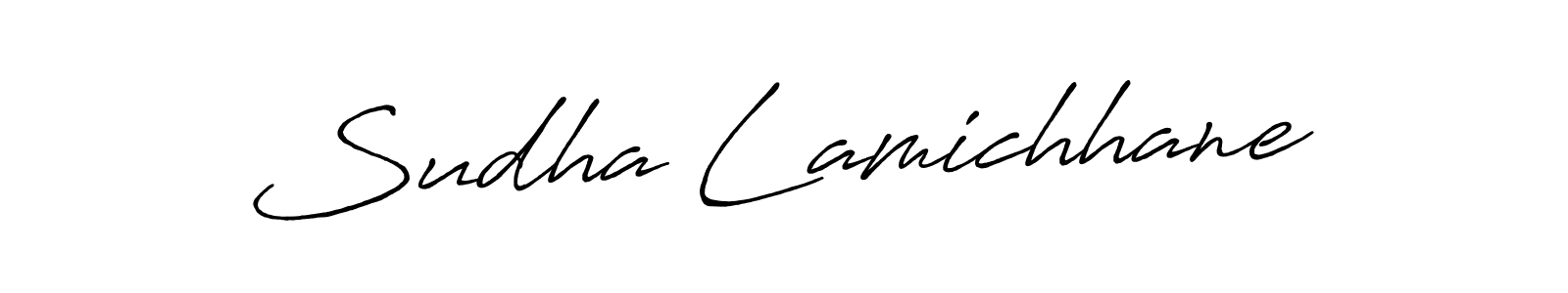 Use a signature maker to create a handwritten signature online. With this signature software, you can design (Antro_Vectra_Bolder) your own signature for name Sudha Lamichhane. Sudha Lamichhane signature style 7 images and pictures png