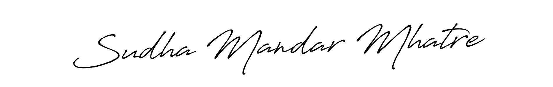 It looks lik you need a new signature style for name Sudha Mandar Mhatre. Design unique handwritten (Antro_Vectra_Bolder) signature with our free signature maker in just a few clicks. Sudha Mandar Mhatre signature style 7 images and pictures png