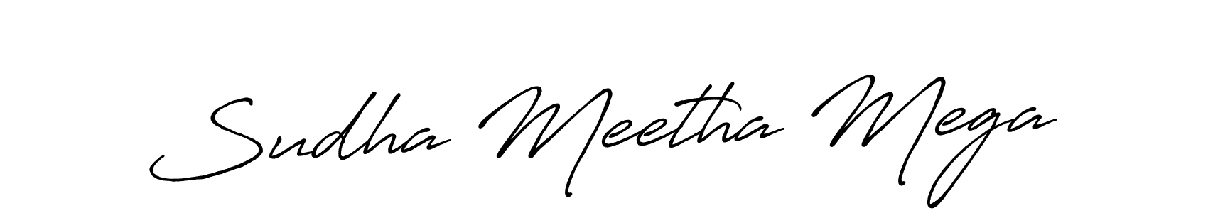 How to make Sudha Meetha Mega signature? Antro_Vectra_Bolder is a professional autograph style. Create handwritten signature for Sudha Meetha Mega name. Sudha Meetha Mega signature style 7 images and pictures png