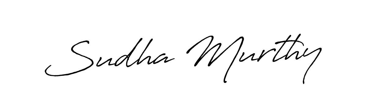 Make a beautiful signature design for name Sudha Murthy. With this signature (Antro_Vectra_Bolder) style, you can create a handwritten signature for free. Sudha Murthy signature style 7 images and pictures png