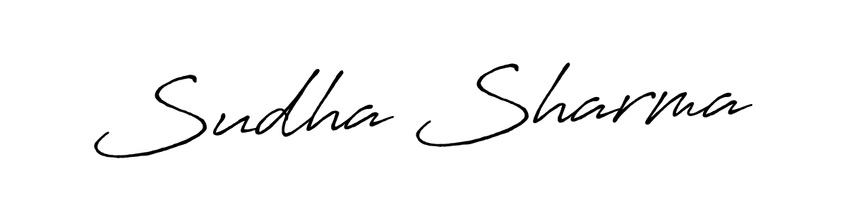 Sudha Sharma stylish signature style. Best Handwritten Sign (Antro_Vectra_Bolder) for my name. Handwritten Signature Collection Ideas for my name Sudha Sharma. Sudha Sharma signature style 7 images and pictures png