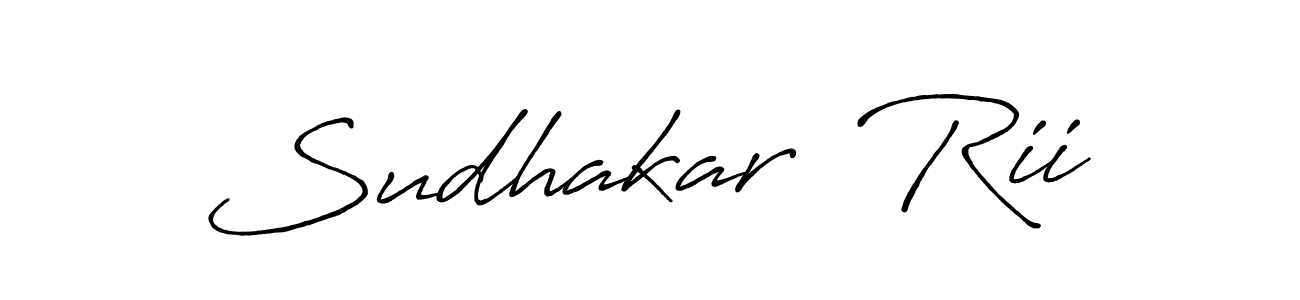 Sudhakar  Rii stylish signature style. Best Handwritten Sign (Antro_Vectra_Bolder) for my name. Handwritten Signature Collection Ideas for my name Sudhakar  Rii. Sudhakar  Rii signature style 7 images and pictures png