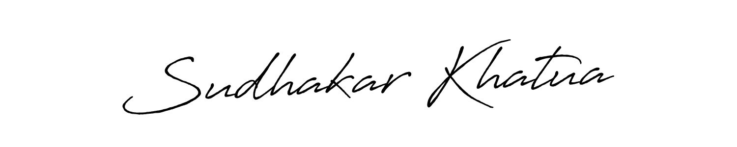 How to make Sudhakar Khatua name signature. Use Antro_Vectra_Bolder style for creating short signs online. This is the latest handwritten sign. Sudhakar Khatua signature style 7 images and pictures png