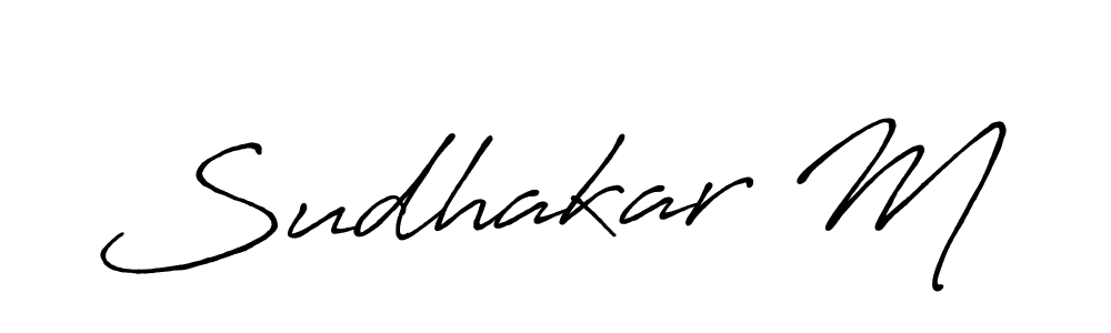 How to Draw Sudhakar M signature style? Antro_Vectra_Bolder is a latest design signature styles for name Sudhakar M. Sudhakar M signature style 7 images and pictures png