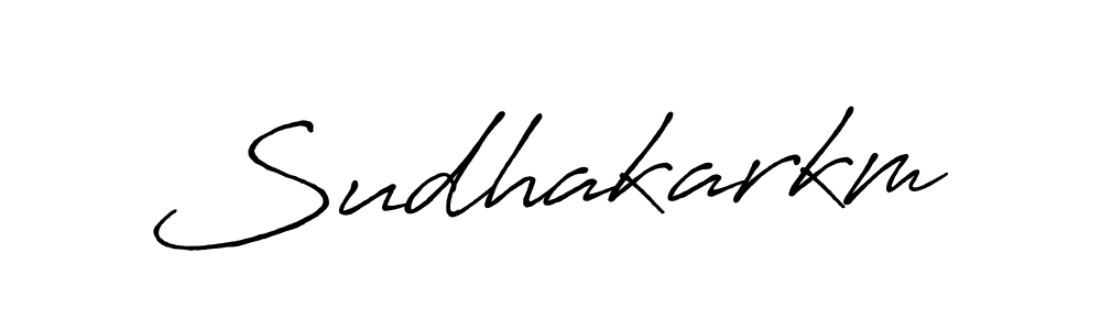 Design your own signature with our free online signature maker. With this signature software, you can create a handwritten (Antro_Vectra_Bolder) signature for name Sudhakarkm. Sudhakarkm signature style 7 images and pictures png