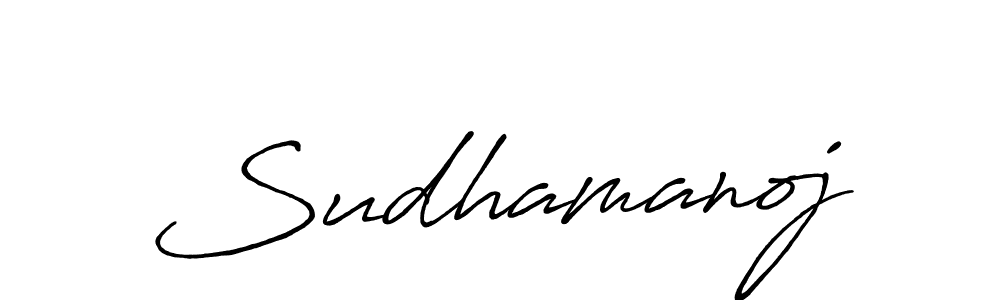 How to make Sudhamanoj name signature. Use Antro_Vectra_Bolder style for creating short signs online. This is the latest handwritten sign. Sudhamanoj signature style 7 images and pictures png