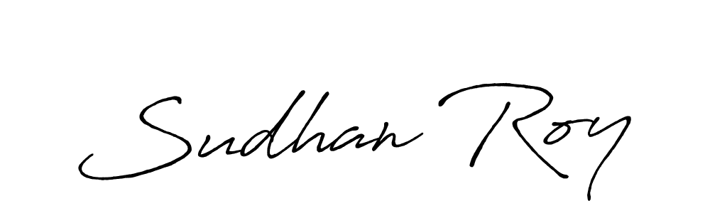 How to make Sudhan Roy name signature. Use Antro_Vectra_Bolder style for creating short signs online. This is the latest handwritten sign. Sudhan Roy signature style 7 images and pictures png