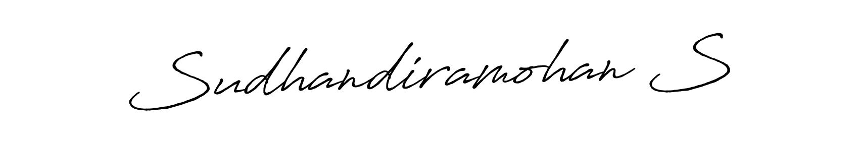 You should practise on your own different ways (Antro_Vectra_Bolder) to write your name (Sudhandiramohan S) in signature. don't let someone else do it for you. Sudhandiramohan S signature style 7 images and pictures png