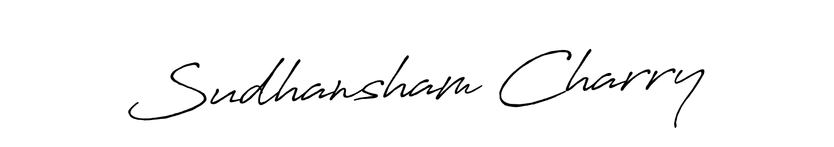 Create a beautiful signature design for name Sudhansham Charry. With this signature (Antro_Vectra_Bolder) fonts, you can make a handwritten signature for free. Sudhansham Charry signature style 7 images and pictures png