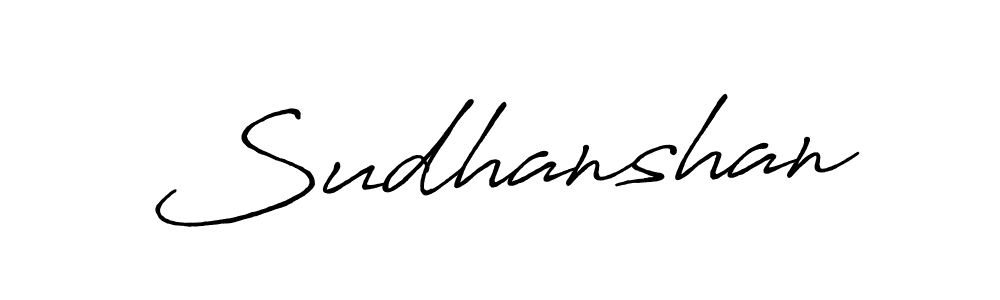 Create a beautiful signature design for name Sudhanshan. With this signature (Antro_Vectra_Bolder) fonts, you can make a handwritten signature for free. Sudhanshan signature style 7 images and pictures png