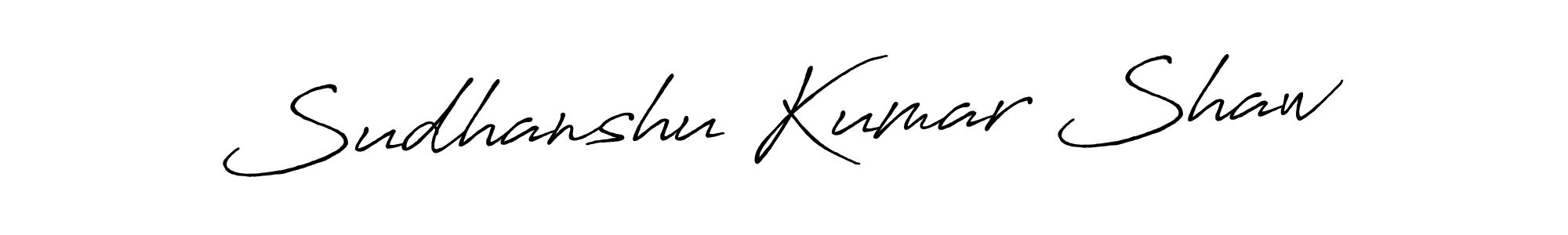 Make a beautiful signature design for name Sudhanshu Kumar Shaw. With this signature (Antro_Vectra_Bolder) style, you can create a handwritten signature for free. Sudhanshu Kumar Shaw signature style 7 images and pictures png