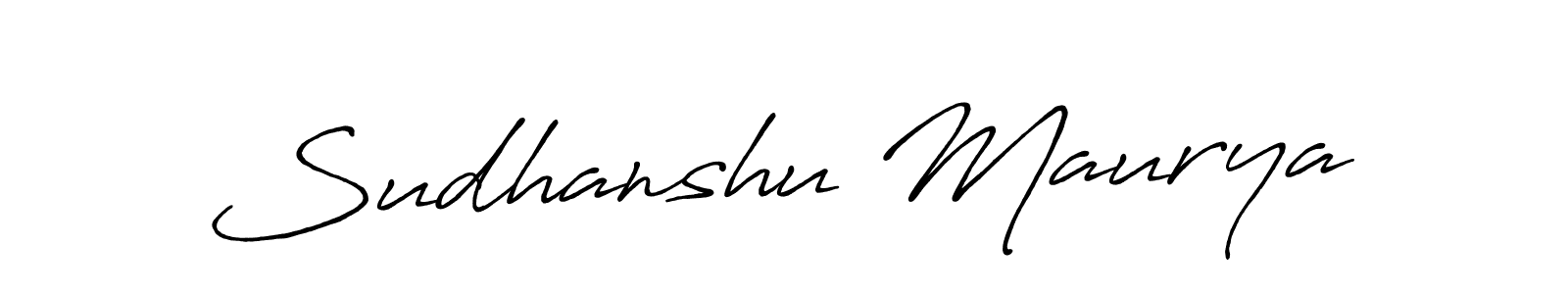 It looks lik you need a new signature style for name Sudhanshu Maurya. Design unique handwritten (Antro_Vectra_Bolder) signature with our free signature maker in just a few clicks. Sudhanshu Maurya signature style 7 images and pictures png