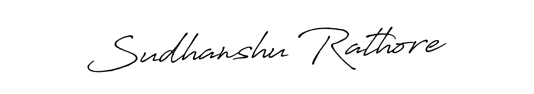 Create a beautiful signature design for name Sudhanshu Rathore. With this signature (Antro_Vectra_Bolder) fonts, you can make a handwritten signature for free. Sudhanshu Rathore signature style 7 images and pictures png