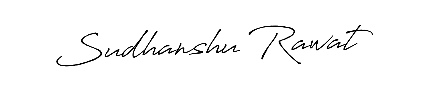 The best way (Antro_Vectra_Bolder) to make a short signature is to pick only two or three words in your name. The name Sudhanshu Rawat include a total of six letters. For converting this name. Sudhanshu Rawat signature style 7 images and pictures png