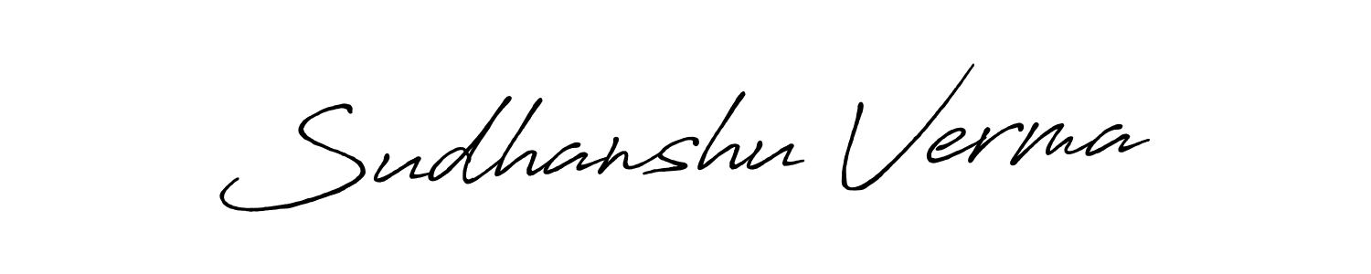 Once you've used our free online signature maker to create your best signature Antro_Vectra_Bolder style, it's time to enjoy all of the benefits that Sudhanshu Verma name signing documents. Sudhanshu Verma signature style 7 images and pictures png