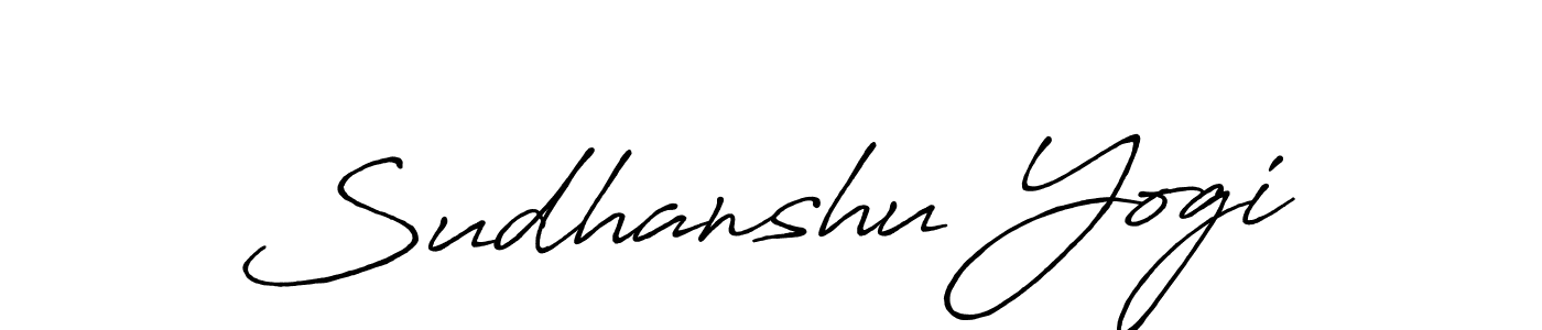Create a beautiful signature design for name Sudhanshu Yogi. With this signature (Antro_Vectra_Bolder) fonts, you can make a handwritten signature for free. Sudhanshu Yogi signature style 7 images and pictures png