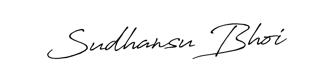 How to make Sudhansu Bhoi name signature. Use Antro_Vectra_Bolder style for creating short signs online. This is the latest handwritten sign. Sudhansu Bhoi signature style 7 images and pictures png