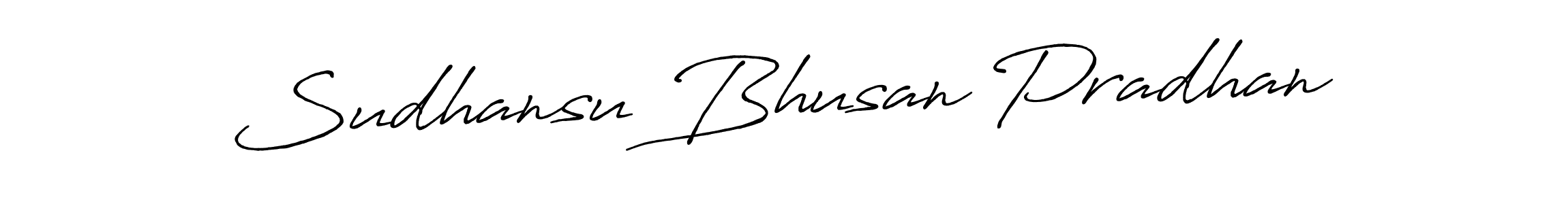 Make a beautiful signature design for name Sudhansu Bhusan Pradhan. With this signature (Antro_Vectra_Bolder) style, you can create a handwritten signature for free. Sudhansu Bhusan Pradhan signature style 7 images and pictures png